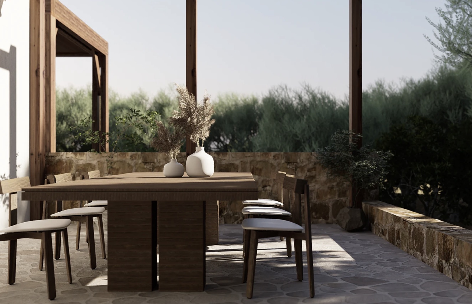 English website mockup for a Chinese architectural visualization studio
